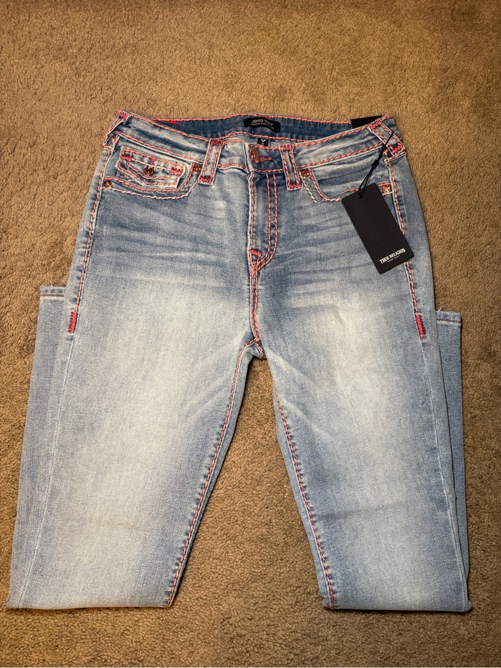 True Religion Jennie Curvy Mid Rise Super Skinny Jeans